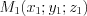 LaTeX formula: M_1(x_1;y_1;z_1)