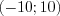LaTeX formula: (-10;10)