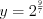 LaTeX formula: y=2^{\frac{9}{7}}