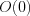 LaTeX formula: O(0)