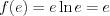 LaTeX formula: f(e)=e\ln e=e