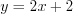 LaTeX formula: y=2x+2
