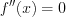 LaTeX formula: f''(x)=0