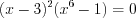 LaTeX formula: (x-3)^{2}(x^{6}-1)=0