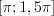 LaTeX formula: \left [\pi ;1,5\pi \right ]