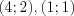 LaTeX formula: (4;2),(1;1)