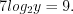 LaTeX formula: 7log_{2}y=9.