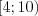 LaTeX formula: [4;10)