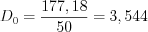 LaTeX formula: D_0=\frac{177,18}{50}=3,544
