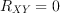 LaTeX formula: R_{XY}=0